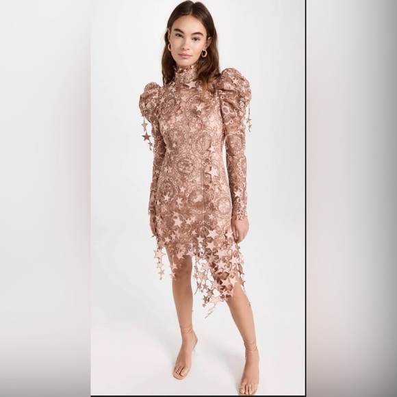 NWOT Zimmermann Celestial Zodiac Mini Lipstick Star Pink Dress Size OP/ XXS - Picture 4 of 12